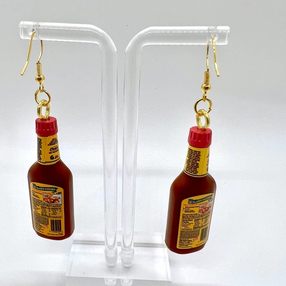 Heinz 57 Sauce Earrings - Steak Hot Sauce Earrings - Mini Brands Earrings - Picture 5 of 7